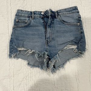 Zara women high rise Jean Shorts